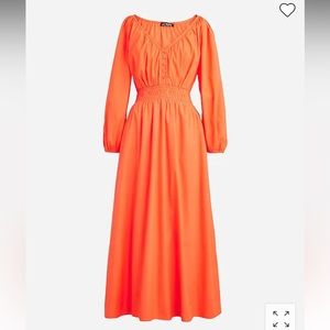 NWT J Crew V-neck midi dress in cotton poplin